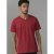 D555 Signature V-neck T-shirt Red - Тениски - мъжки тениски големи размери