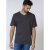 D555 Signature V-neck T-shirt Charcoal - Тениски - мъжки тениски големи размери