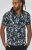 D555 Halifax AOP Hawaiian Print Short Sleeve Polo Blue - Тениски - мъжки тениски големи размери