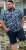 D555 Halifax AOP Hawaiian Print Short Sleeve Polo Blue - Тениски - мъжки тениски големи размери
