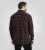 D555 Horsham Long Sleeve Shirt with Chest Pocket Burgundy/Black Check - Ризи - мъжки ризи големи размери