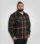 D555 Aldershot Long Sleeve Heavy Shacket Overshirt Tan/Navy Check - Ризи - мъжки ризи големи размери