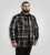 D555 Falkirk Long Sleeve Heavy Shacket Overshirt Black/Grey - Ризи - мъжки ризи големи размери