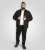 D555 Epsom Harrington Jacket with Zip Through Collared Melton Black - Якета - мъжки якета големи размери