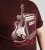 D555 Barnsley Guitar and Amp Crew Neck T-Shirt Burgundy - Тениски - мъжки тениски големи размери