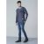 D555 Bryson Crewneck Sweater with Pocket Navy - Суичъри & cуичъри с качулка - мъжки суичъри големи размери