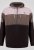 D555 Fitzgerald Zip Through Hoody With Cut & Sew Panels Черно - Суичъри & cуичъри с качулка - мъжки суичъри големи размери