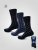 D555 Harold 3 Extra Wide Comfort Fit Socks 3-pack Navy/Denim - Бельо & Бански шорти - Мъжко бельо големи размери