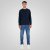 Double Outfitters MTOP-1141 Суитшърт Нейви - Суичъри & cуичъри с качулка - мъжки суичъри големи размери