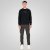 Double Outfitters MTOP-1151 Суитшърт Черно - Суичъри & cуичъри с качулка - мъжки суичъри големи размери
