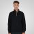 Double Outfitters MTOP-1163 Суитшърт с къс цип Черно - Суичъри & cуичъри с качулка - мъжки суичъри големи размери