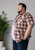 Kam Jeans 6368 Checked Short Sleeve Shirt Red - Ризи - мъжки ризи големи размери