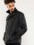D555 Fargo Five Pocket Jacket With Ribbed Neck and Inner Quilting Black - Якета - мъжки якета големи размери