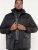 D555 Fargo Five Pocket Jacket With Ribbed Neck and Inner Quilting Black - Якета - мъжки якета големи размери