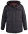 D555 Lonsdale Parka Style Jacket With Embroidery Patch On Sleeve Black - Якета - мъжки якета големи размери