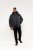 D555 Lonsdale Parka Style Jacket With Embroidery Patch On Sleeve Black - Якета - мъжки якета големи размери