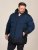 D555 Hank Ripstop Contrast Panelled Padded Hooded Jacket Нейви - Якета - мъжки якета големи размери