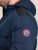 D555 Hank Ripstop Contrast Panelled Padded Hooded Jacket Нейви - Якета - мъжки якета големи размери