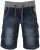 Kam Jeans Dito Denim Shorts Dark Used - Шорти - мъжки къси панталони големи размери