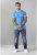 D555 Otis T-shirt Blue - Тениски - мъжки тениски големи размери