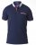D555 GARFIELD Short Sleeve Stretch Polo Shirt Navy - Поло тениски - мъжки тениски с яка големи размери