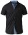 D555 Ollie Short Sleeve Shirt Black - Ризи - мъжки ризи големи размери