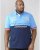 D555 Ernest Polo Blue & Navy - Поло тениски - мъжки тениски с яка големи размери