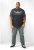 D555 Hamish T-shirt Charcoal & Black - Тениски - мъжки тениски големи размери