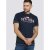 D555 Thornton Embroidery T-shirt Navy - Тениски - мъжки тениски големи размери