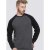 D555 Illinois Long Sleeve T-shirt Charcoal - Тениски - мъжки тениски големи размери