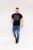 D555 Willoughby NYC Dot Printed T-Shirt Black - Тениски - мъжки тениски големи размери