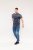 D555 Anson Originals Printed T-shirt Denim Marl - Тениски - мъжки тениски големи размери