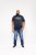 D555 Jasper Authentic Printed T-shirt Navy - Тениски - мъжки тениски големи размери