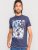 D555 Warner Guitar Printed T-Shirt Navy - Тениски - мъжки тениски големи размери