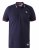 D555 Sloane Polo Shirt With Chest Embroidery Navy - Поло тениски - мъжки тениски с яка големи размери