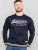 D555 Marlow Printed Crew Neck Sweatshirt Navy - Суичъри & cуичъри с качулка - мъжки суичъри големи размери