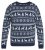 North Latitude 63144 Fjell Reindeer Knit Нейви - Суичъри & cуичъри с качулка - мъжки суичъри големи размери