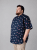 Kam Jeans 6068 Flamingo Short Sleeve Shirt Navy - Ризи - мъжки ризи големи размери