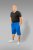 20 Nodi Short Leg Sports Pants in Combed Cotton Jersey Blue - Спортни панталони & Kъси панталони - мъжки спортни панталони големи размери