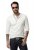 JP1880 702555 Тениска Henley с дълъг ръкав Бяло - Тениски - мъжки тениски големи размери