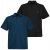 JP1880 704317 Поло тениска 2 броя Средно синьо - Поло тениски - мъжки тениски с яка големи размери