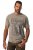 JP1880 Comfortable Fit Vintage Look T-Shirt Ash Gray - Тениски - мъжки тениски големи размери
