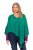 Ulla Popken Knit Pointed Hem Poncho Emerald Green - Суичъри & cуичъри с качулка - 
