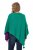 Ulla Popken Knit Pointed Hem Poncho Emerald Green - Суичъри & cуичъри с качулка - 