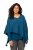 Ulla Popken Knit Pointed Hem Poncho Cerulean - Суичъри & cуичъри с качулка - 