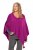 Ulla Popken Knit Pointed Hem Poncho Berry - Суичъри & cуичъри с качулка - 