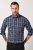 JP1880 Checked Shirt Long Sleeve Kent Collar Anthracite - Ризи - мъжки ризи големи размери