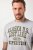 JP1880 T-shirt Short Sleeve Chest Print Grey Melange - Тениски - мъжки тениски големи размери