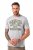 JP1880 T-shirt Short Sleeve Chest Print Grey Melange - Тениски - мъжки тениски големи размери