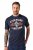 JP1880 T-Shirt Short Sleeve Chest Print Navy - Тениски - мъжки тениски големи размери